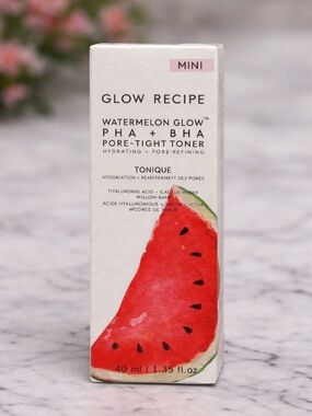Glow Recipe Watermelon Glow PHA + BHA Toner — Red, Green, Pink Accents